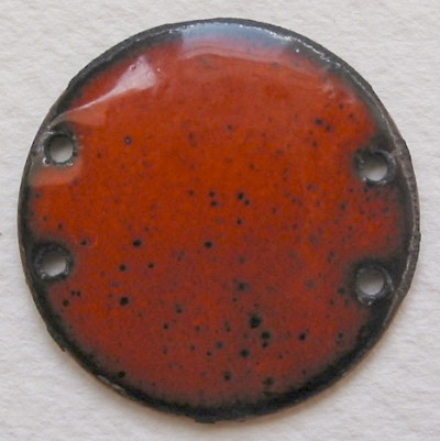 Enamel round red rust